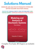 Modeling and Analysis of Stochastic Systems 3rd Edition Kulkarni Solutions Manual