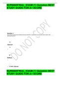 NUR6665FINAL&lowbar;EXAM &lpar;1&rpar; Question BEST STUDY GUIDE FOR A&plus; SCORE