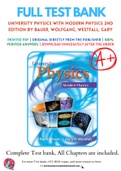 Test Bank for University Physics with Modern Physics 2nd Edition by Bauer, Wolfgang, Westfall, Gary