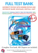 Test Bank for University Physics with Modern Physics 2nd Edition by Bauer&comma; Wolfgang&comma; Westfall&comma; Gary