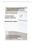 NCOI moduleopdracht marketingmanagement 2023 - Operationeel Marketingplan - Geslaagd cijfer 9 met feedback