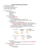 Biology Chapter 6 - Membranes and Transport
