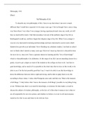 Collin College PHIL 1301 My Philosophy of Life Term Paper