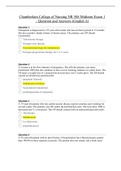 Chamberlain College of Nursing NR 508 Midterm Exam 1 &ndash; Question and Answers &lpar;Graded A&rpar;