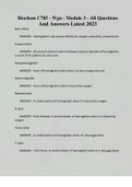Biochem C785 - Wgu - Module 3 - All Questions And Answers Latest 2023