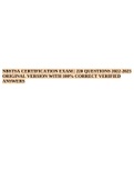 NBSTSA CERTIFICATION EXAM &vert; 220 QUESTIONS 2022-2023 ORIGINAL VERSION WITH 100&percnt; CORRECT VERIFIED ANSWERS&period;