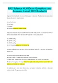 PAX Science NLN Exam Questions and Answers Latest 2023 Graded A