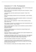 Introduction to IT - C182 - Pre-Assessment Questions and Answers Rated A