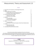 Summary measurement theory & assessment (MTA) 2, VU