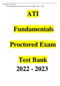 ATI Fundamentals Proctored Exam Test Bank 2021- 2023