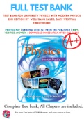 Test Bank For University Physics with Modern Physics 2nd Edition By  Wolfgang Bauer, Gary Westfall 9780073513881 