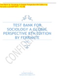  &lpar;Complete 2022&rpar; Test Bank for Sociology A Global Perspective 8th Edition by Ferrante e&period;&lbrack;CHAPTER 1 TO 20&rsqb;