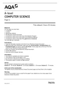 AQA A Level Computer Science Paper  1 2022