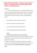 NURS 6550 FINAL EXAM &ndash; Questions and Answers rated A&plus; Guaranteed Success latest update 2023 &lpar;Answers with Rationales&rpar;