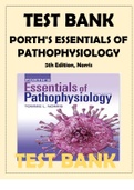 Porth's Essentials of Pathophysiology 5th Edition By Tommie L Norris Test Bank