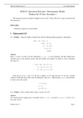 ISyE323: Operations Research—Deterministic Models Problem Set #9 Due: December 5 with complete answers