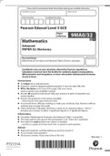 Edexcel A level Paper 3 2022  - Mechanics