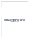 Test Bank For Lewis's Medical-Surgical Nursing, 12th Edition by Mariann M. Harding, Jeffrey Kwong, Debra Hagler Chapter 1-69