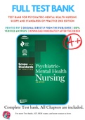 Test Bank For Psychiatric-Mental Health Nursing Scope and Standards of Practice 2nd Edition 9781558105553 Chapter 1-16 Complete Guide.