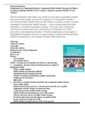 Test Bank For Foundations for Population Health in Community Public Health Nursing 5th Edition By Marcia Stanhope, Jeanette Lancaster Chapter 1-32