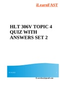 HLT 306V TOPIC 4 QUIZ WITH ANSWERS SET 2