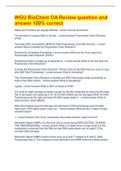 WGU BioChem OA Review question and answer 100&percnt; correct