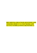 2022-HESI Mental Health RN Questions and Answers from V1-V3 Test Banks from Actual Exams 2022) Complete Guide Rated A+
