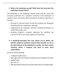Marketing Concept - Questions & Answers