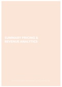 SUMMARY Pricing & Revenue Analytics