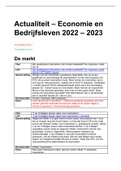 Economie & Bedrijfsleven - 2022/2023: ACTUALITEIT & VOORBEELDVRAGEN