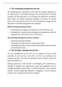 Marketing Management Process - Summary notes