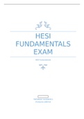 HESI 102 HESI Fundamentals Exam 8 Spring 2022- Chamberlain College