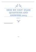 HESI RN EXIT EXAM QUESTIONS AND ANSWERS LATEST UPDATE FOR 2023