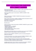 BASIC COMMUNICATION QUESTIONS WITH CORRECT ANSWERS