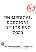 RN Medical Surgical Drugs EAQ 2022
