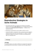 Biology/Life Sciences Class Notes: Reproductive Strategies In Some Animals 