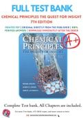 Test Bank for Chemical Principles The Quest for Insight 7th Edition by Peter Atkins&semi; Loretta Jones&semi; Leroy Laverman