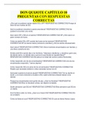 DON QUIJOTE CAP&Iacute;TULO 10 PREGUNTAS CON RESPUESTAS CORRECTAS