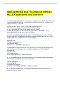 Osteoarthritis and rheumatoid arthritis NCLEX questions and answers