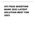 ATI-TEAS QUESTION BANK 2023 LATEST