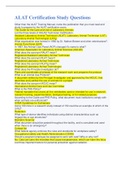ALAT Certification Study Questions and Answers 2022&sol;2023