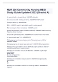 NUR 206 Community Nursing HESI Study Guide Updated 2023 (Graded A)