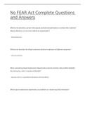 No FEAR Act Complete Questions and Answers 2023 with complete solution