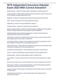 NYS Independent Insurance Adjuster Exam 2023 With Correct Answers&excl;&excl;
