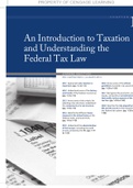 An Introduction to Taxation and Understanding the Federal Tax Law