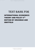 TEST BANK FOR INTERNATIONAL ECONOMICS THEORY AND POLICY 6TH EDITION BY KRUGMAN AND OBSTFELD ALL CHAPTERS&period;