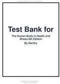 TEST BANK FOR HUMAN BODY IN HEALTH AND DISEASE 7TH EDITION BY PATTON 