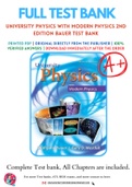 Test Bank for University Physics with Modern Physics 2nd Edition by Bauer&comma; Wolfgang&comma; Westfall&comma; Gary