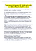 Townsend- Chapter 15&colon; Schizophrenia  and Other Psychotic Disorders