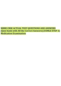 NBME CBSE ACTUAL TEST QUESTIONS AND ANSWERS (Quiz bank with All the Correct Answers) (USMLE STEP 1) Medication Examination. 